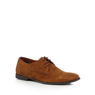 Red Herring Big and tall tan suede derby shoes